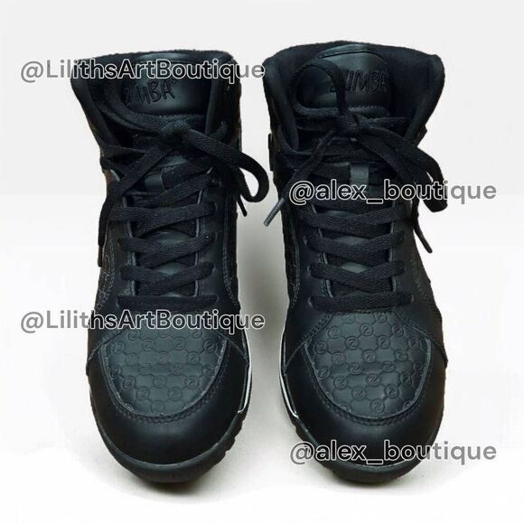 Zumba Energy Boss Black High Top Dance Sneakers Unisex Size 9-(F014) - Picture 4 of 13